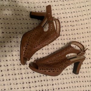 Short brown heels